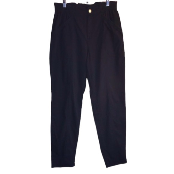 Old Navy Pants - 🔴 4/$15 ON black jack high rise utility paper bag waist pants size M in EUC